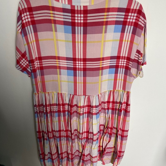 Anthropologie Plaid Button Front Dress - Picture 2 of 4
